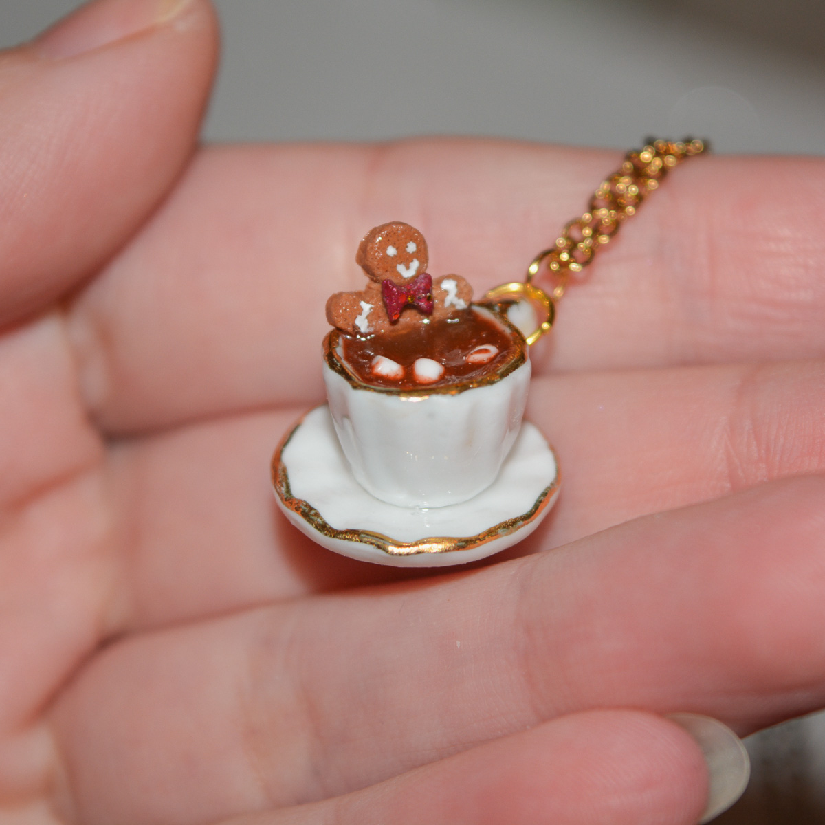 Κολιέ ''Gingerbread chocolate cup'' - Image 2