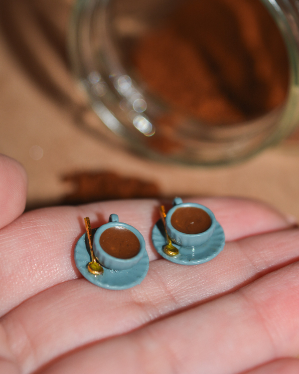 Σκουλαρίκια ''γαλλικός καφές''