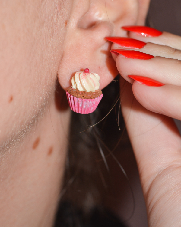 Σκουλαρίκια ''pink cupcake''