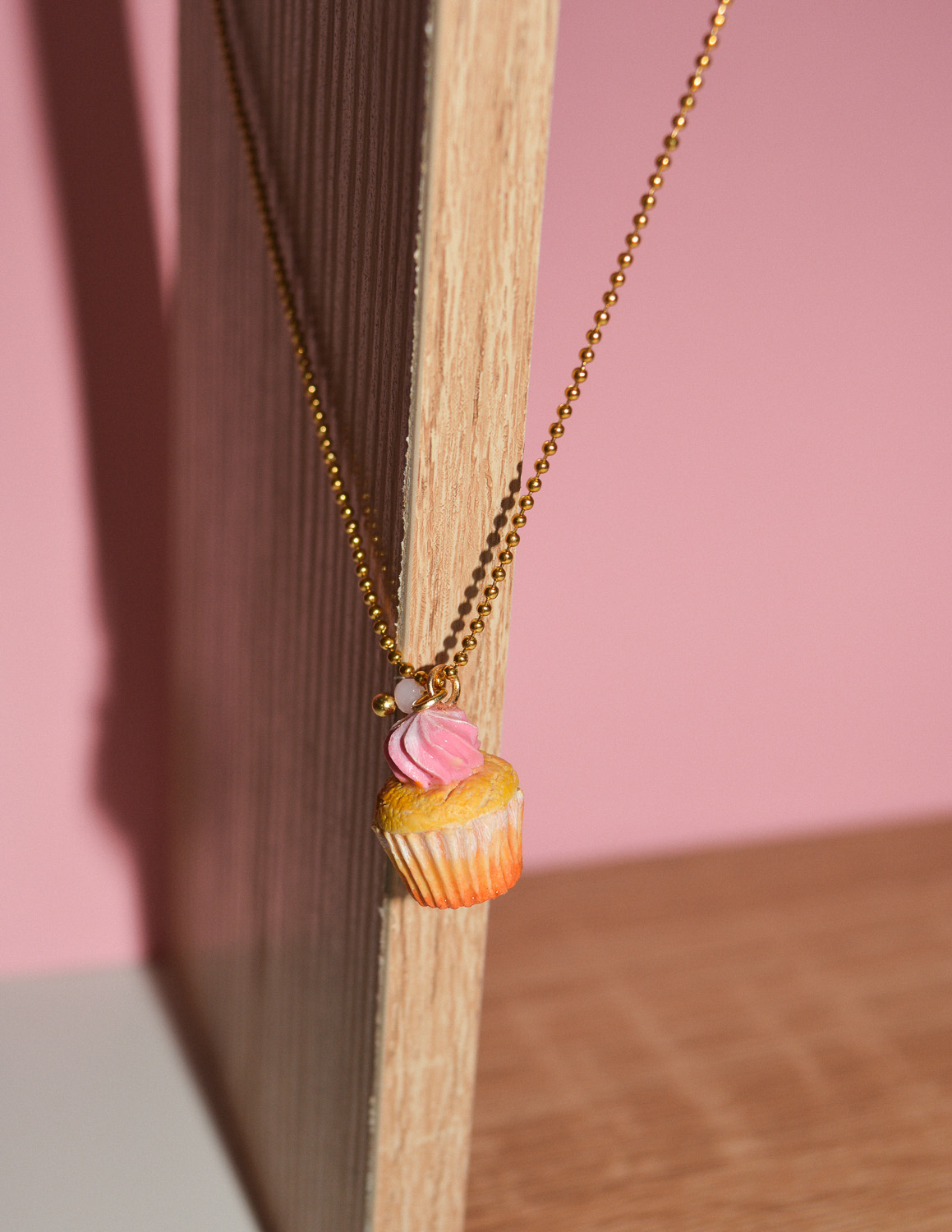 Σετ κολιέ ''Cupcake-ροζ κυβάκι'' - Image 2