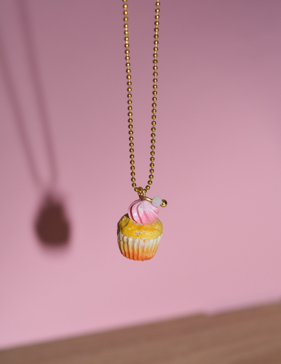Σετ κολιέ ''Cupcake-ροζ κυβάκι'' - Image 4