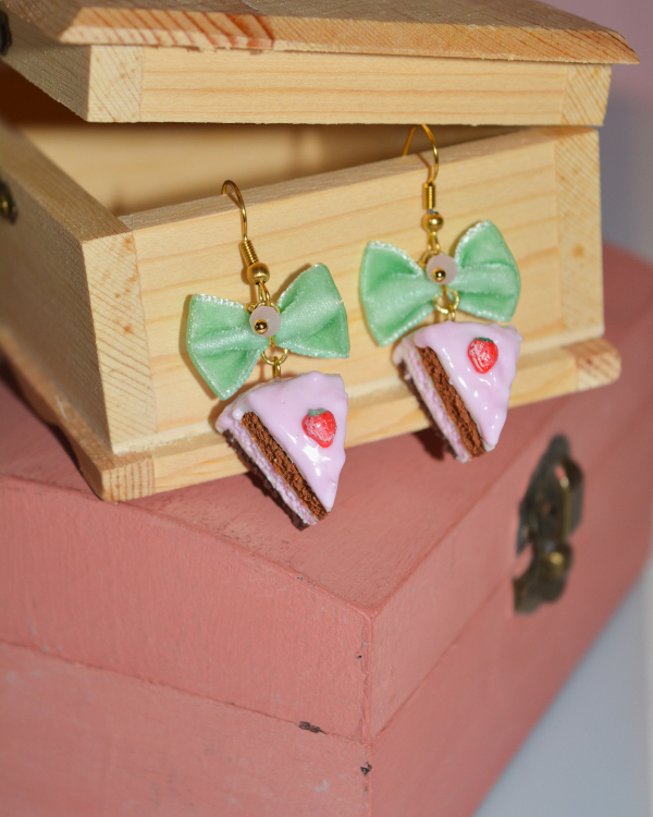 Σκουλαρίκια ''Πολύχρωμες τουρτίτσες''