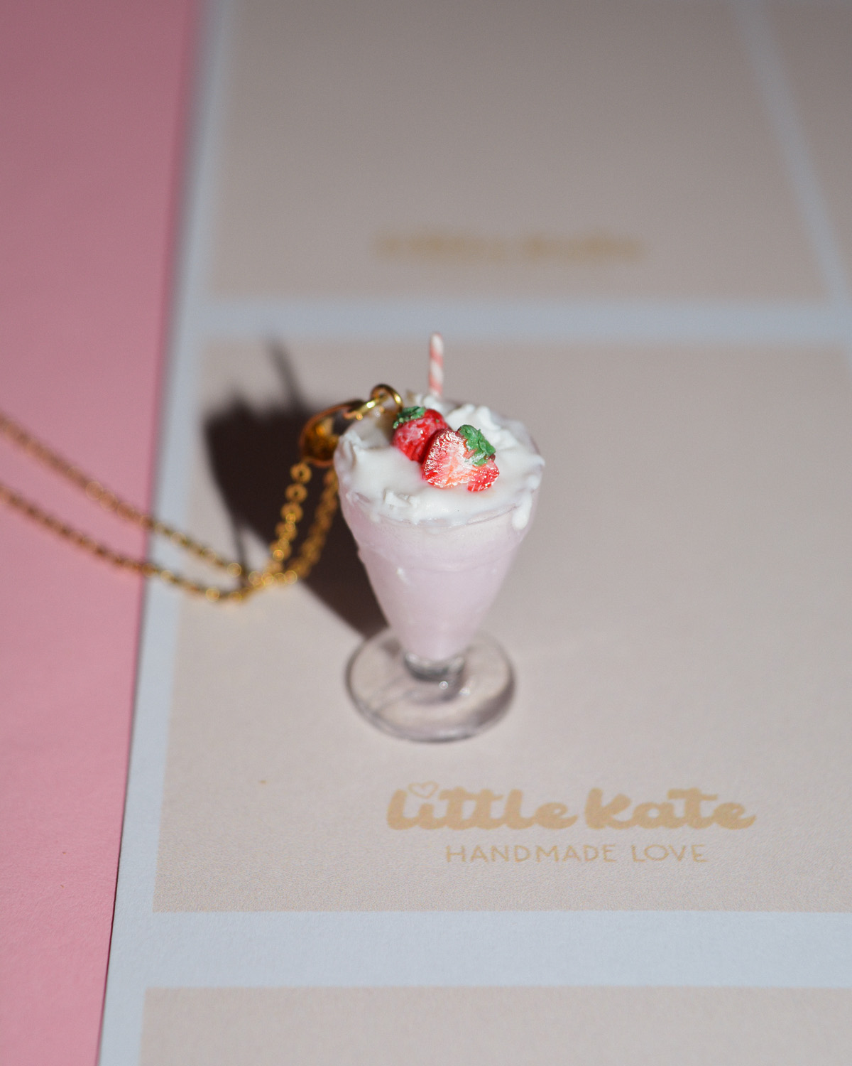 Κολιέ ''Milkshake φράουλα'' - Image 3