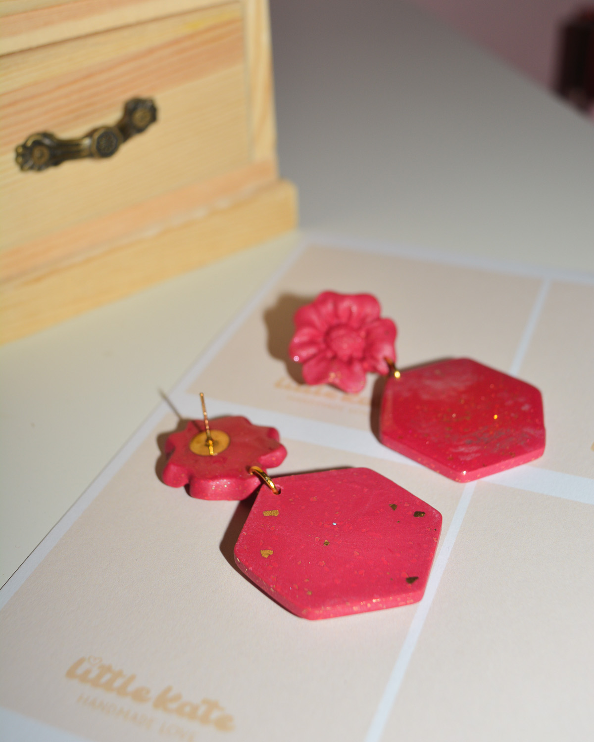 Σκουλαρίκια ''Magenta Garden'' - Image 4