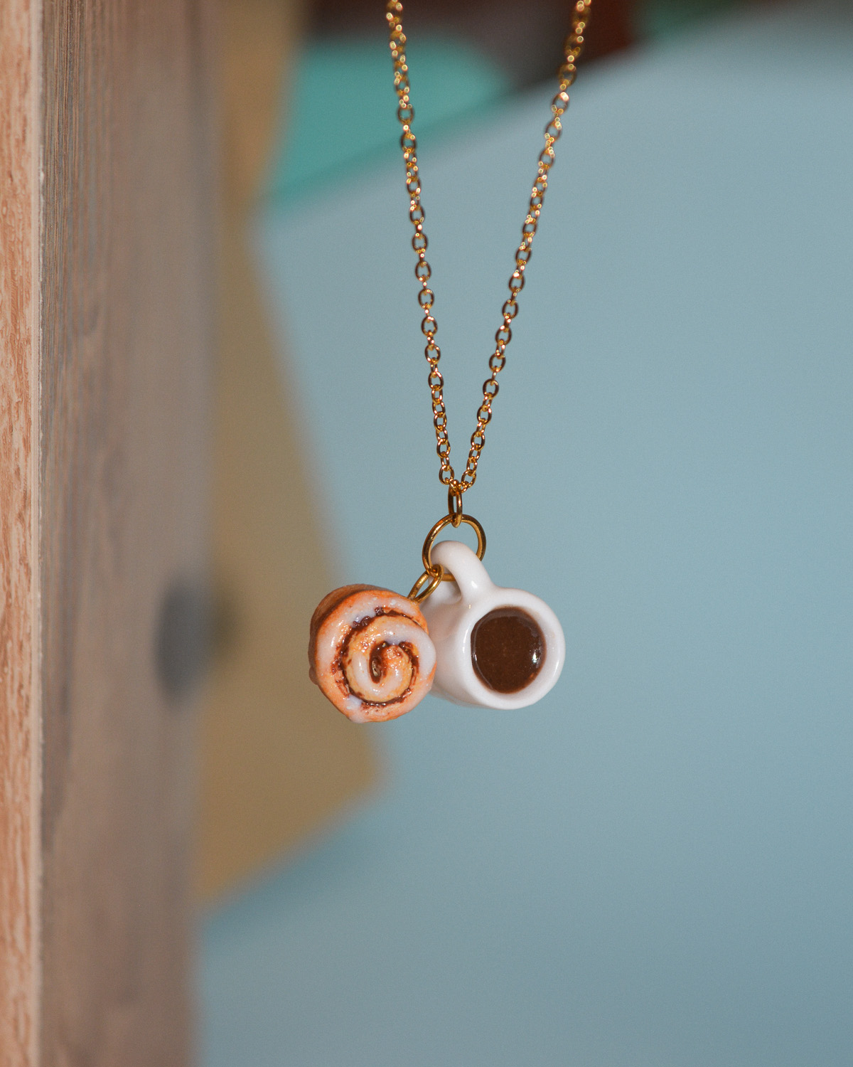 Κολιέ ''Cinnamon roll and Coffee'' - Image 2