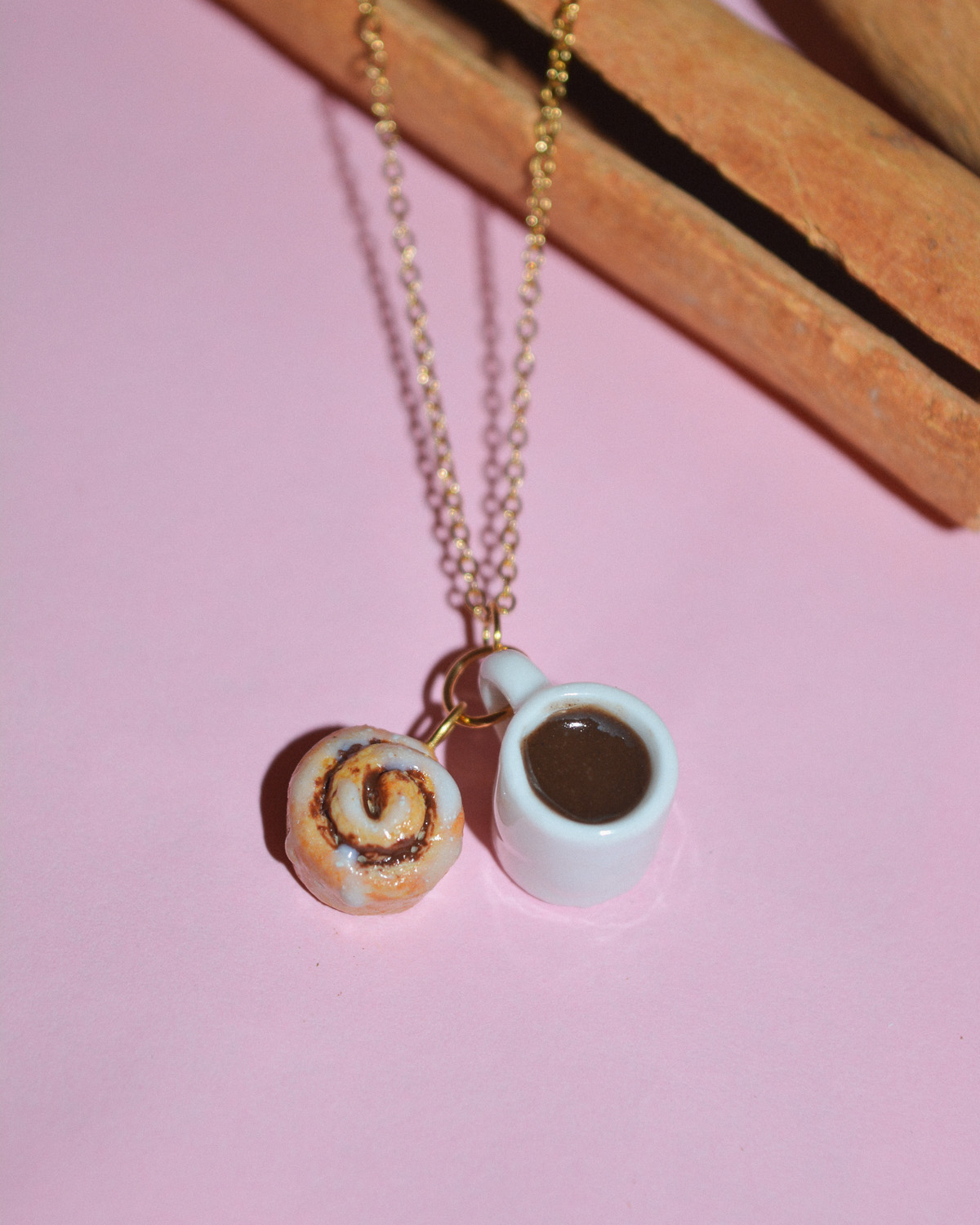 Κολιέ ''Cinnamon roll and Coffee'' - Image 3