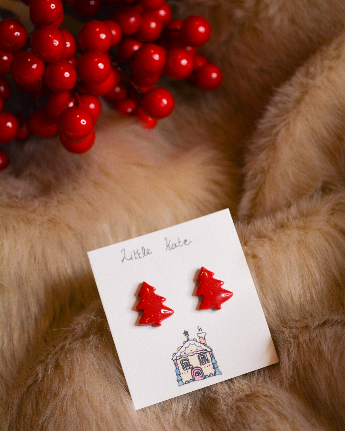 Σκουλαρίκια ''Δεντράκια με γυαλί''