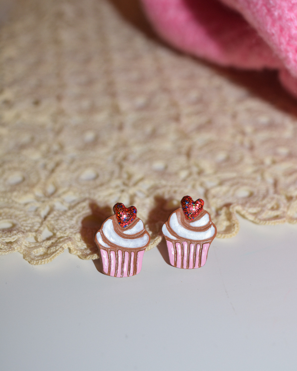 Σκουλαρίκια σετ ''Cupcake Σπιτάκια Δεντράκια''' - Image 4