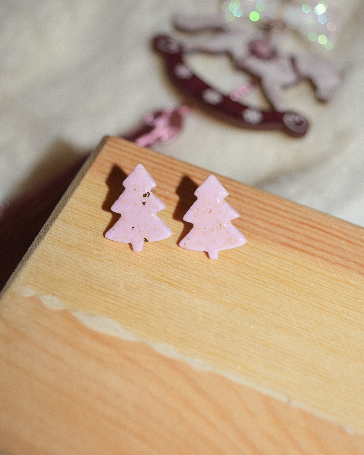 Σκουλαρίκια ''Δεντράκια με γυαλί'' - Image 3