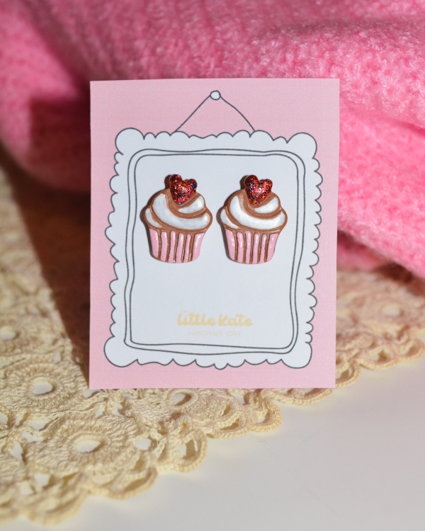 Σκουλαρίκια ''Valentine Cupcakes''