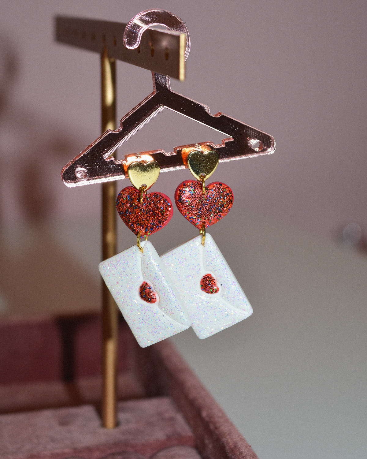 Σκουλαρίκια ''Glitter Love Letters'' - Image 4