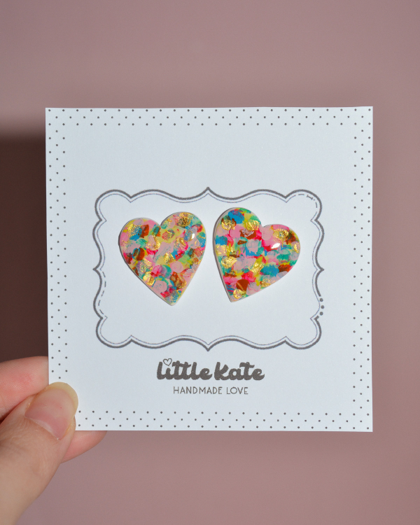 Σκουλαρίκια ''Hearts full of color''