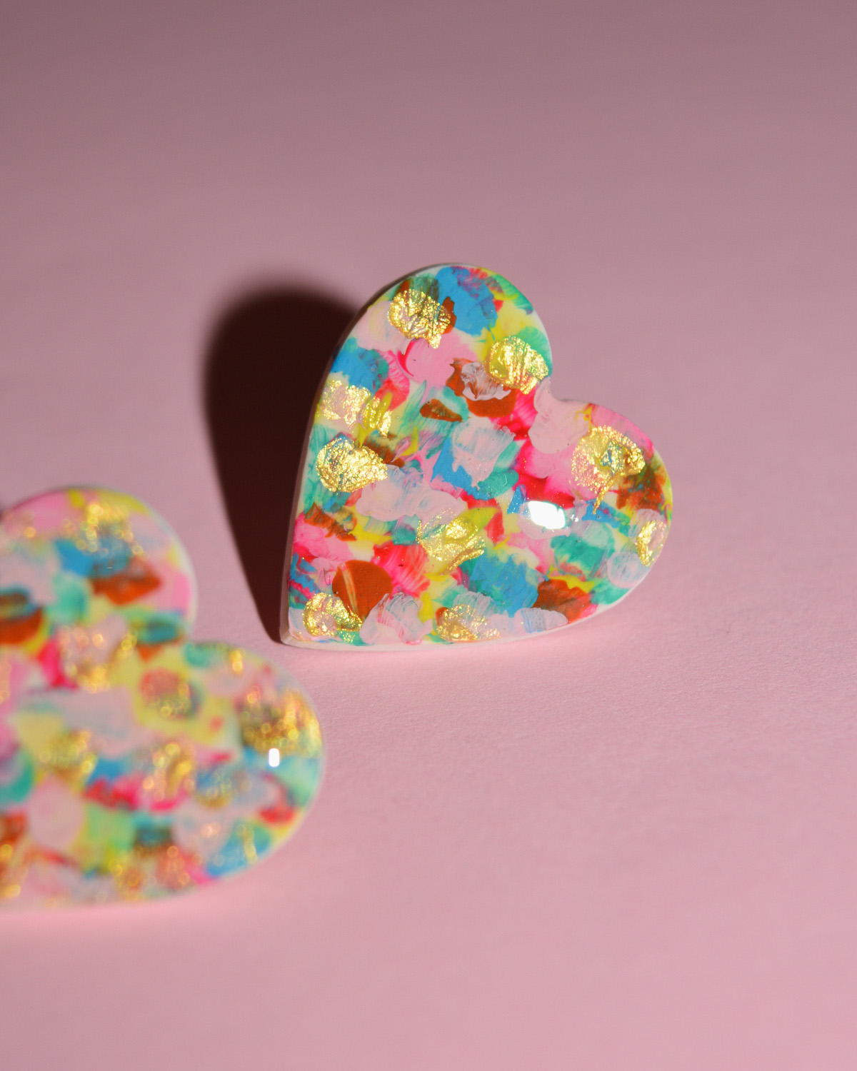 Σκουλαρίκια ''Hearts full of color'' - Image 4