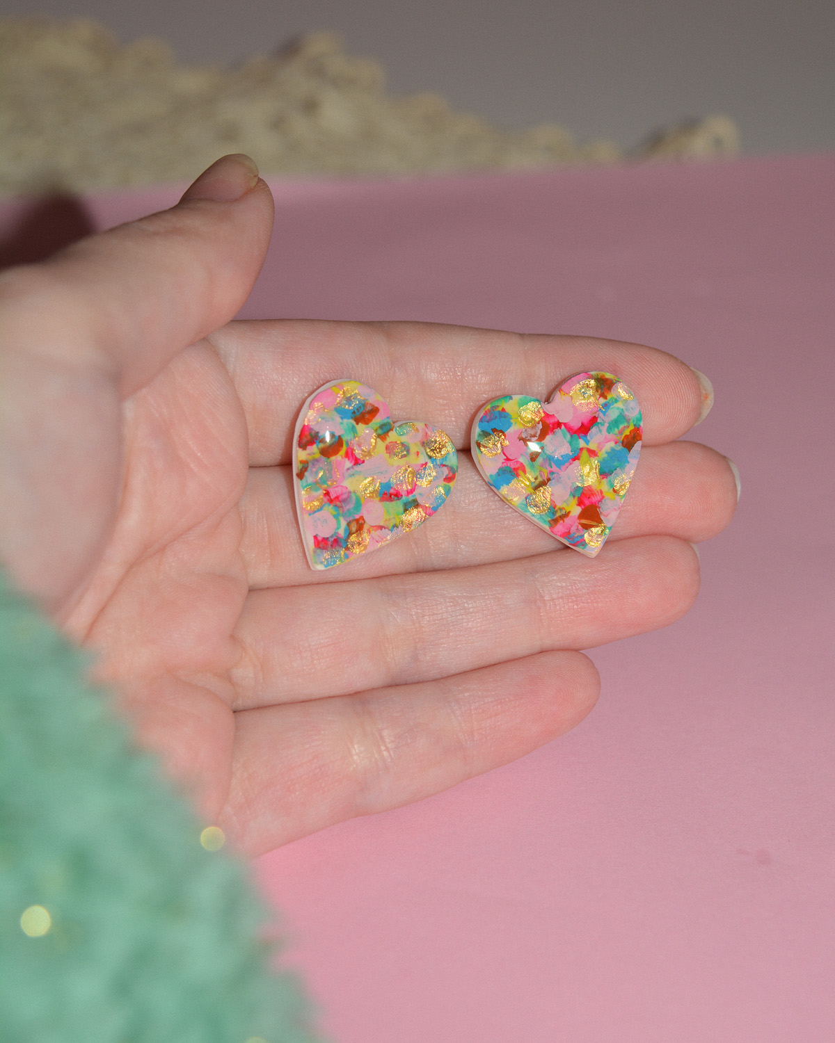Σκουλαρίκια ''Hearts full of color'' - Image 2