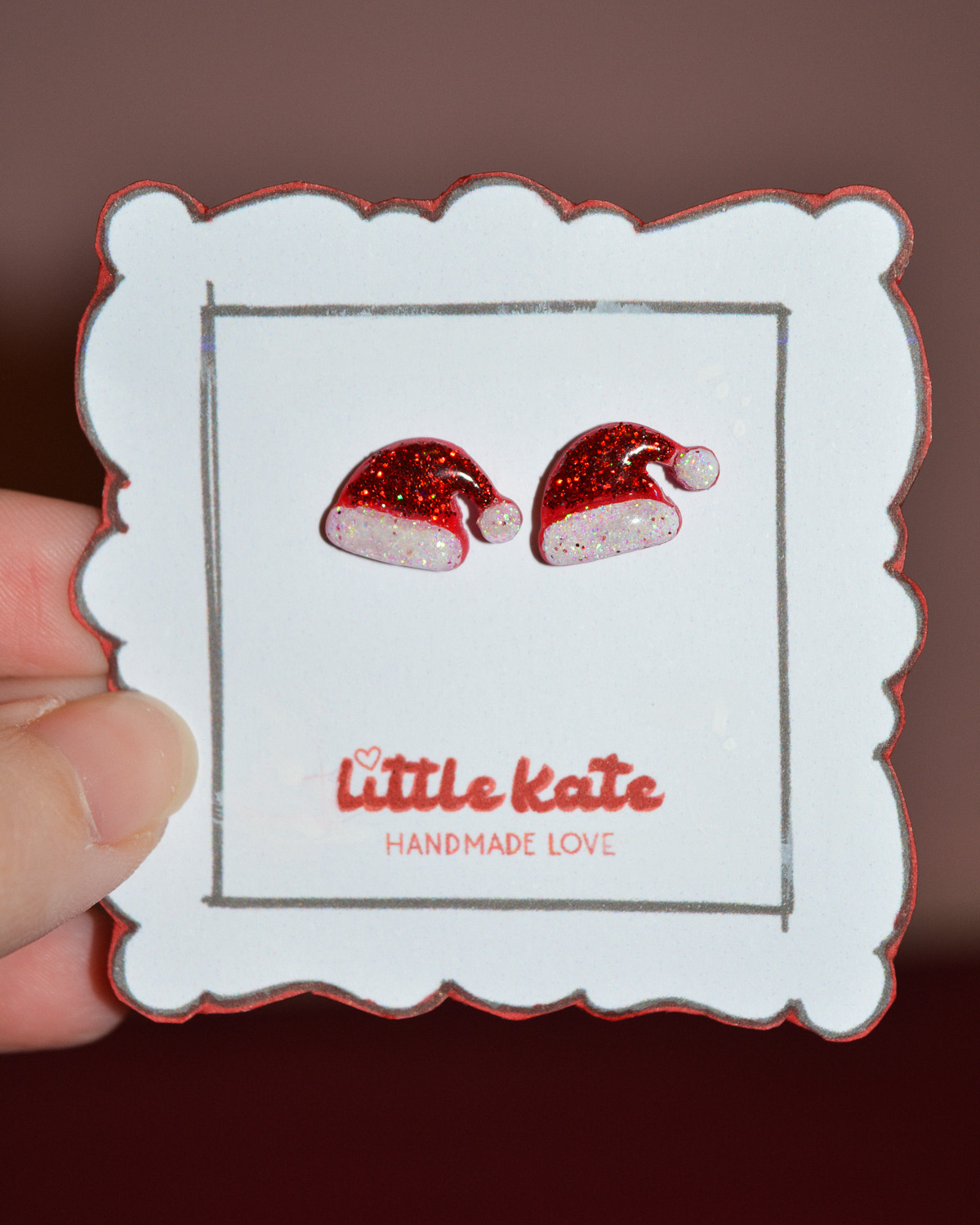 Σκουλαρίκια ''mini santa hat'' - Image 2
