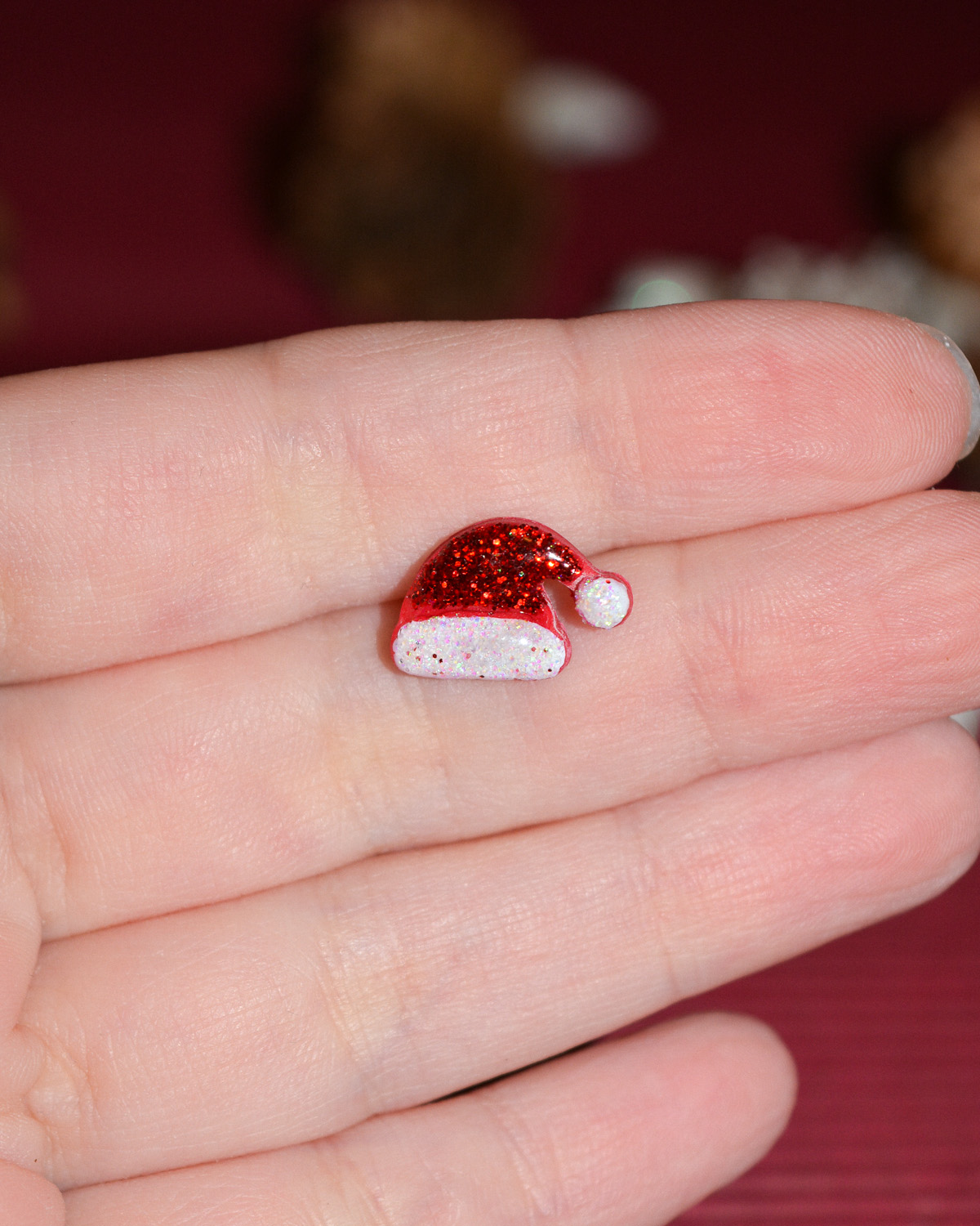 Σκουλαρίκια ''mini santa hat'' - Image 4