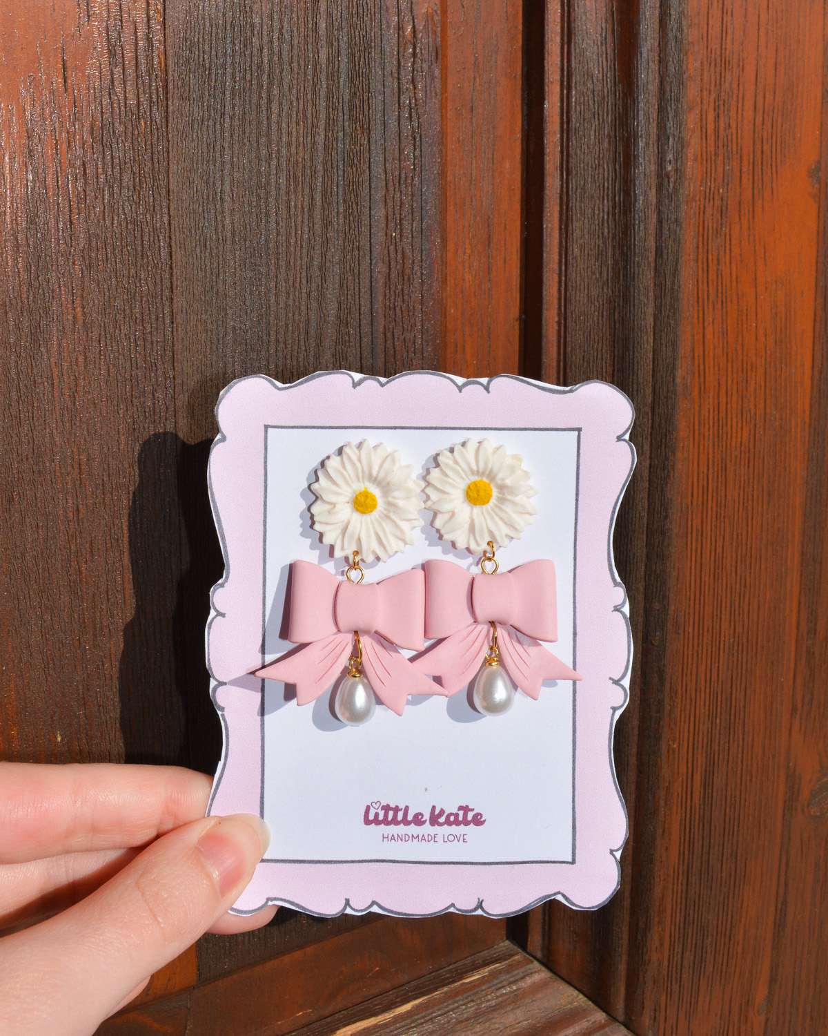Σκουλαρίκια ''Bows and Daisies'' - Image 2