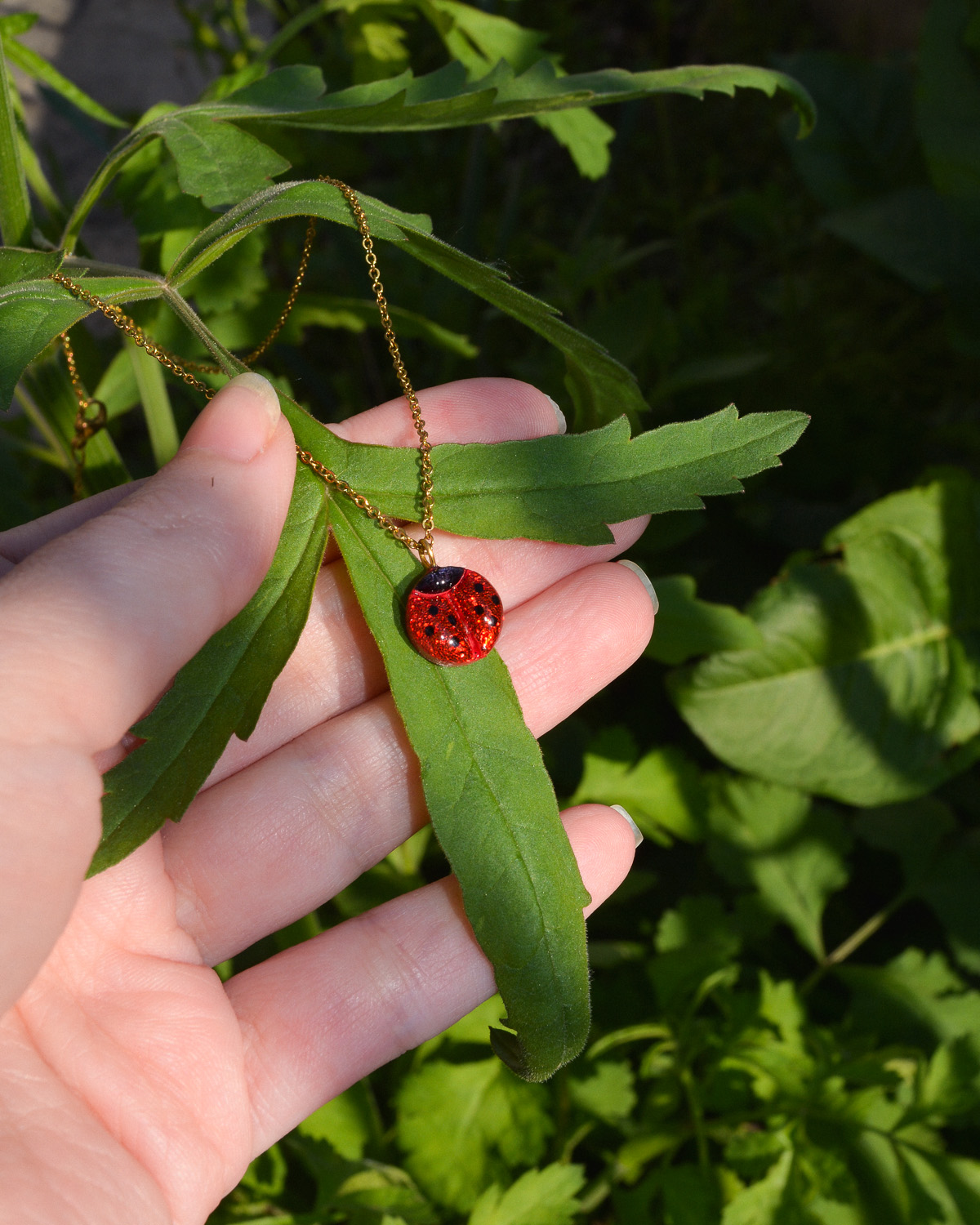 Ατσάλινο κολιέ ''Shiny Ladybug'' - Image 3
