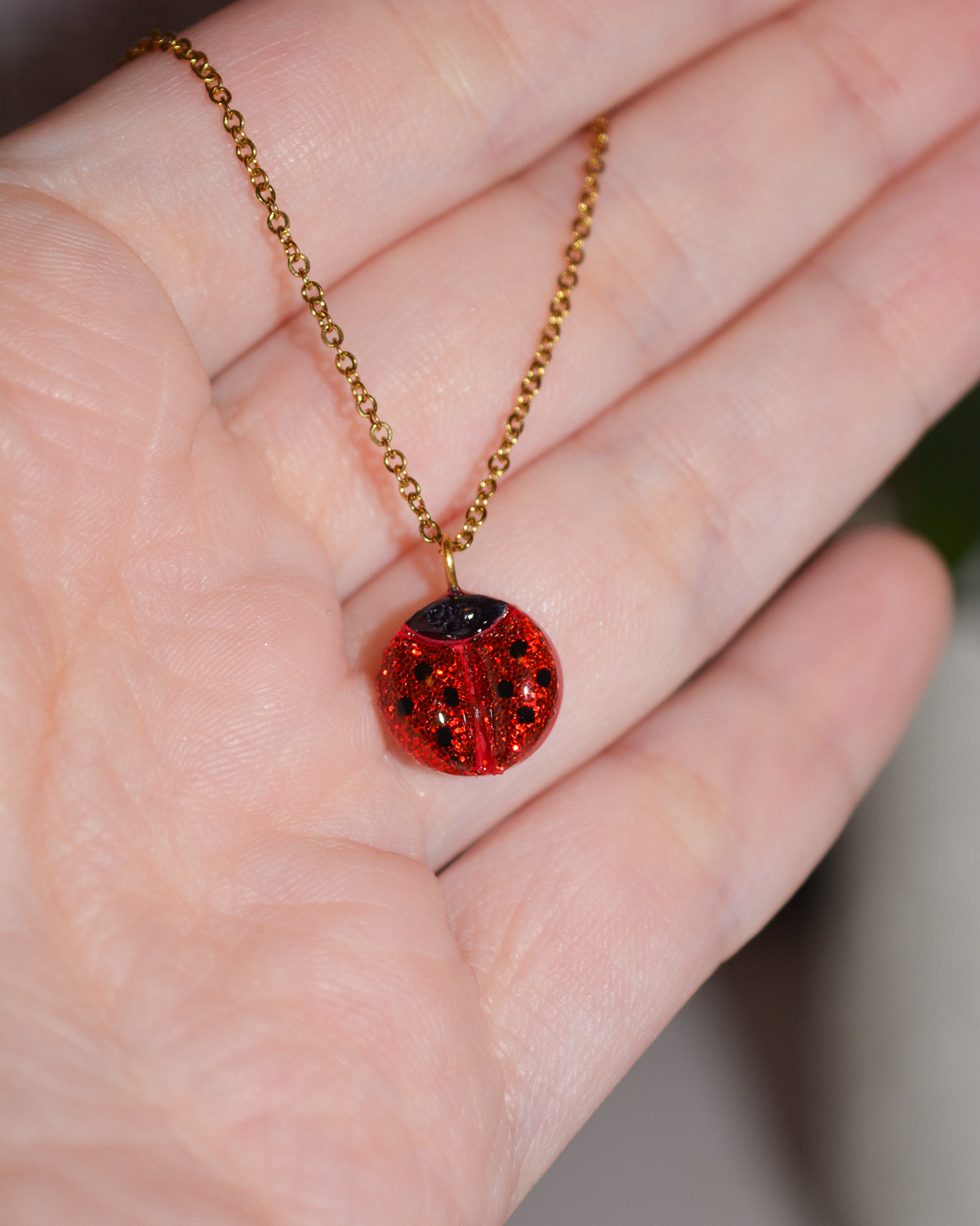 Ατσάλινο κολιέ ''Shiny Ladybug'' - Image 4