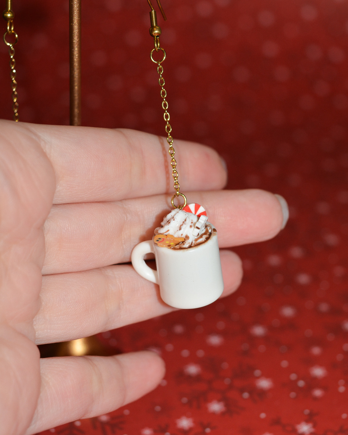 Σκουλαρίκια ''Festive hot chocolate'' - Image 4