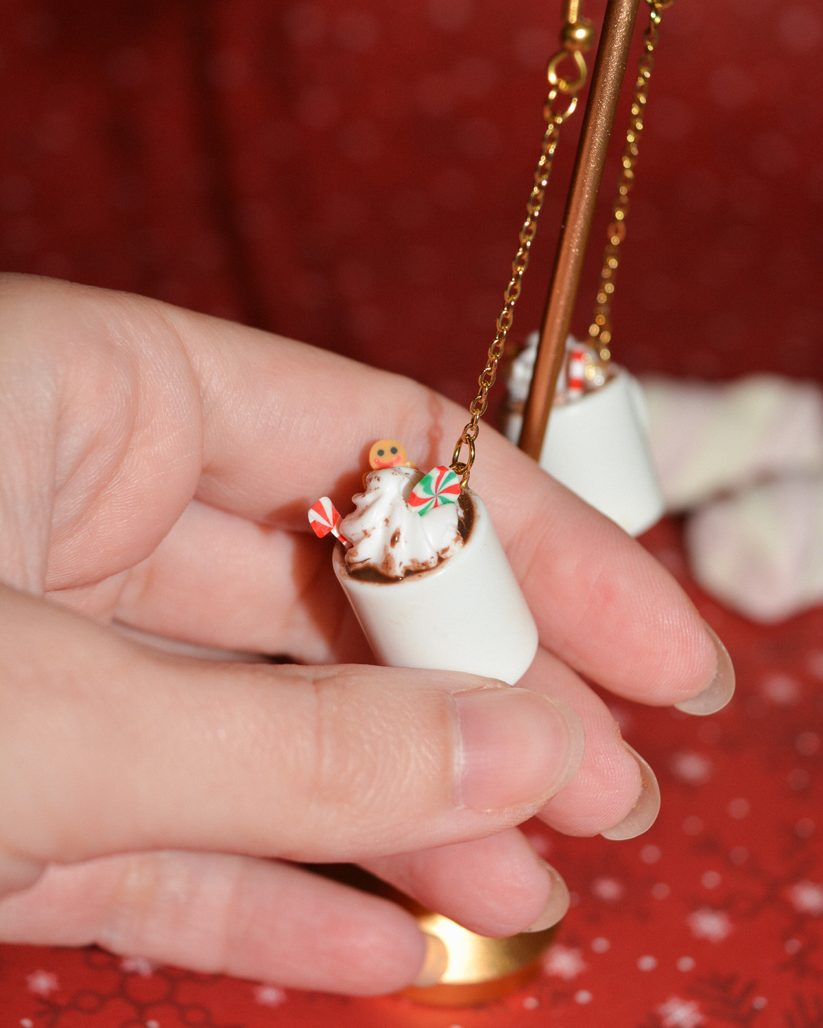 Σκουλαρίκια ''Festive hot chocolate'' - Image 5